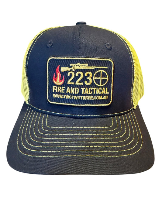 223 Fire and Tactical - Caps - TWO TWO THREE - Black and Yellow