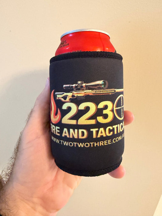 223 Fire and Tactical - Stubby Cooler with 4 magnets. - TWO TWO THREE