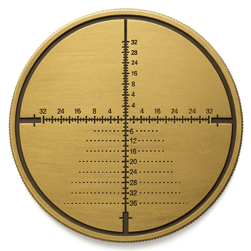 Australian tactical – 223 Fire & Tactical Scope Reticle Challenge Coin - TWO TWO THREE