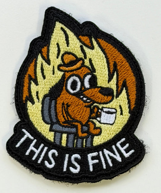 Australian Tactical Embroidery Patch – 223 Fire & Tactical - This Is Fine - TWO TWO THREE