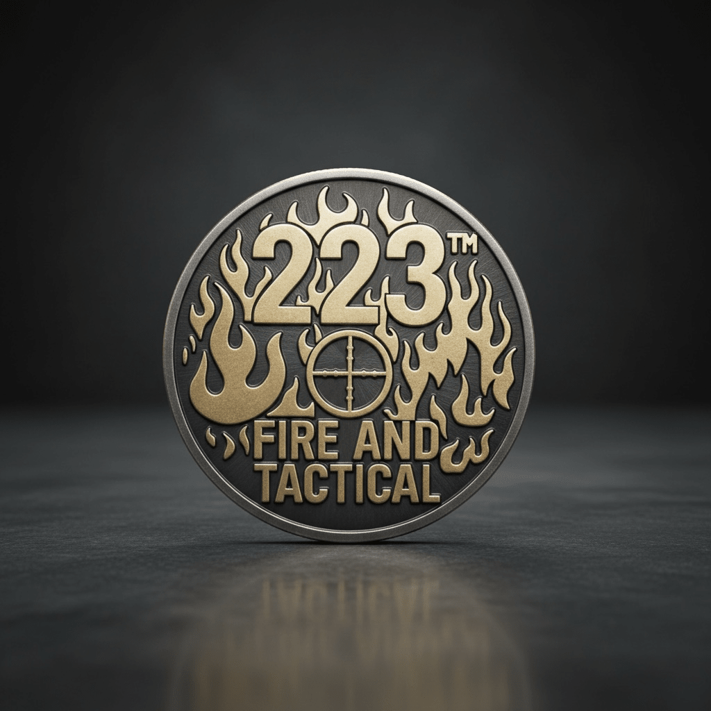 Two Two Three - Fire & Tactical - Fire Helmet Challenge Coin - TWO TWO THREE