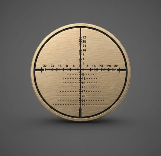 Two Two Three - Fire & Tactical - Scope Reticle Challenge Coin - TWO TWO THREE